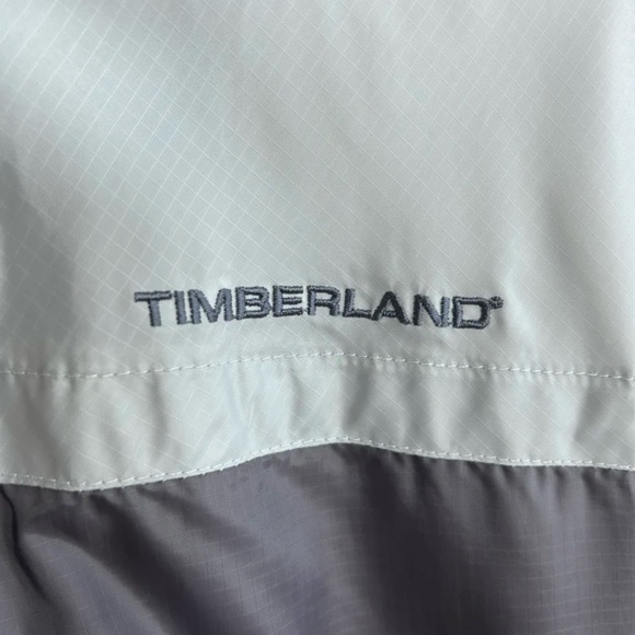 Vintage Timberland Windbreaker Jacket Grey & White - Size L - Picture 5 of 5